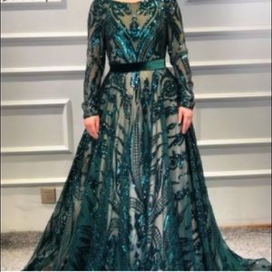 Green Formal Evening Gown